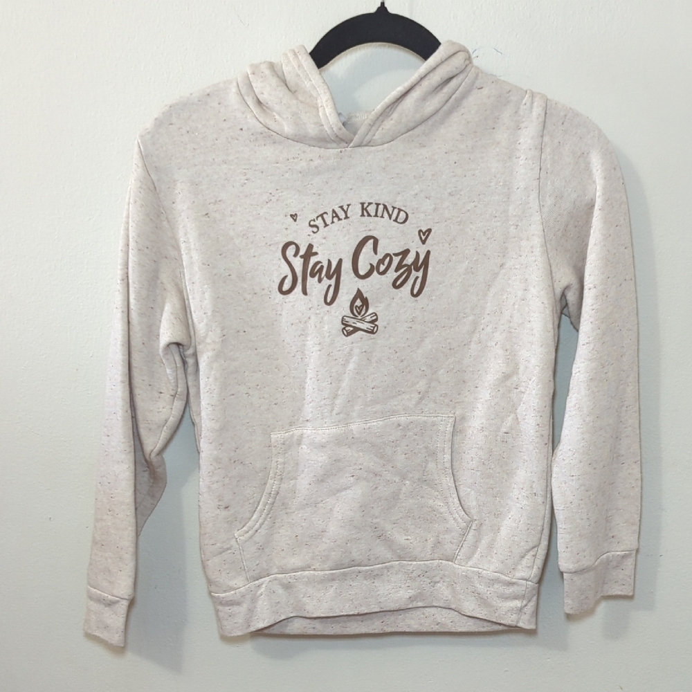The Wishing Elephant Stay Kind Stay Cozy Campfire Hoodie Triblend Girls Size L